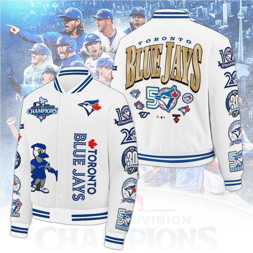 Toronto Blue Jays 50th Anniversary Varsity Jacket – TANTN22112