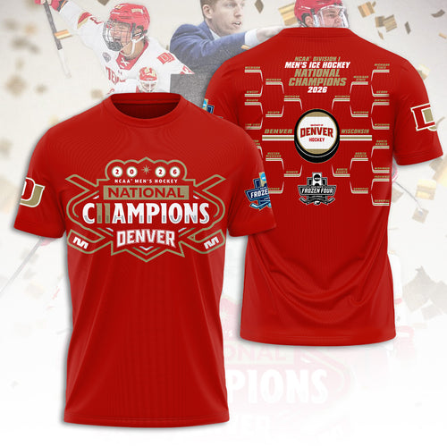 Denver Pioneers 2026 Men's Ice Hockey National Champions 3D Apparel – TANTN22373