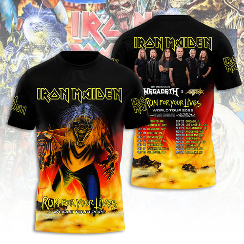 Iron Maiden Tour 2026 3D Apparel – TANTN22740
