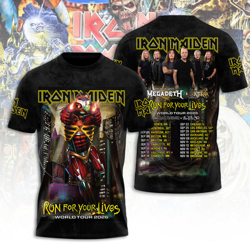 Iron Maiden Tour 2026 3D Apparel – TANTN22820