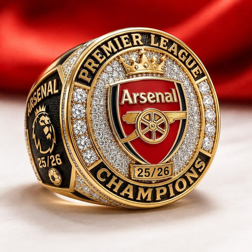 Arsenal FC Premier League Champions 25/26 3D Engraved Ring – TANTN23063