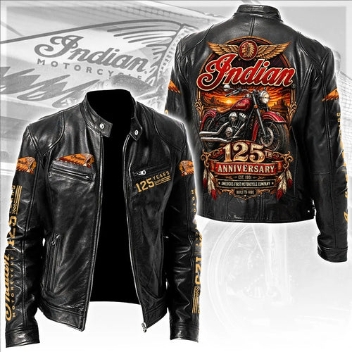 Indian Motorcycle 125th Anniversary 2026 Motorcycle Leather Jacket – TANTN26096