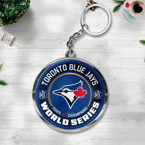 Toronto Blue Jays 2025 American League Champions Custom Shape 2-sided Keychain – TANTN17661