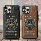 US Navy Leather Wallet Phone Case – MAITM12589