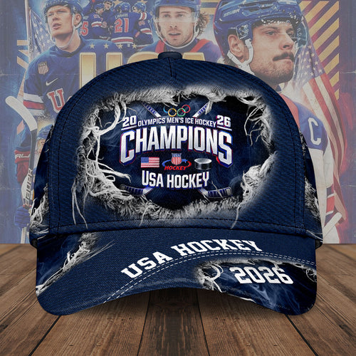 USA Men's Hockey 2026 Winter Olympics Gold Medal Classic Cap – TMTHU4056