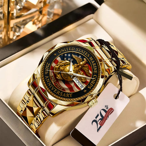 US Marine Corps 250th Anniversary 2025 Alloy Luxury Quartz Watch – TMTHU575