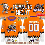 Knoxville Ice Bears Peanuts Night 2026 Hockey Jersey