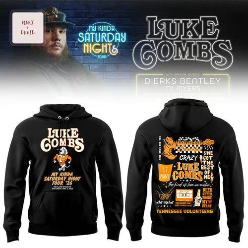Luke Combs My Kinda Saturday Night Tour 2026 Neyland Stadium Concert Hoodie