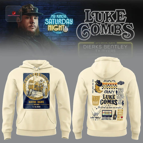 Luke Combs My Kinda Saturday Night Tour Notre Dame Stadium 2026 Limited Edition Hoodie