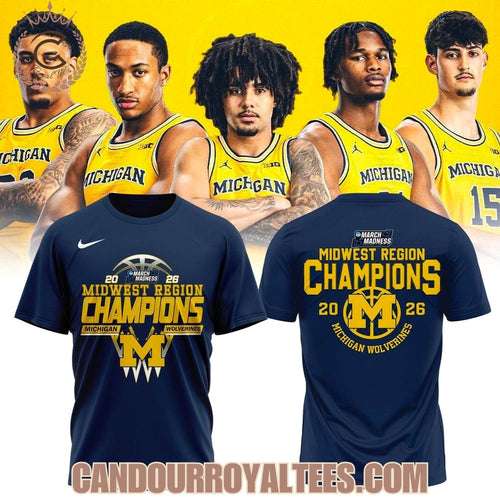 Michigan Wolverines Midwest Region Champions 2026 T-Shirt