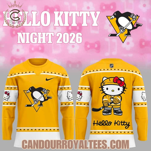 Pittsburgh Penguins Hello Kitty Night 2026 Hockey Jersey