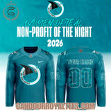 San Jose Sharks Grit. Grace. Growth Women of Teal Night Hockey Jersey