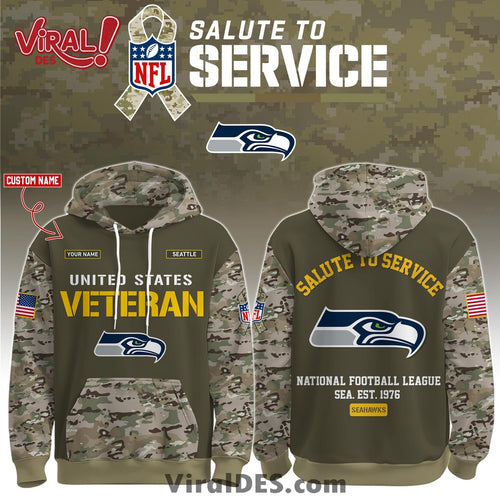 Seattle Seahawks 2025 Salute to Service Hoodie, Long Pants