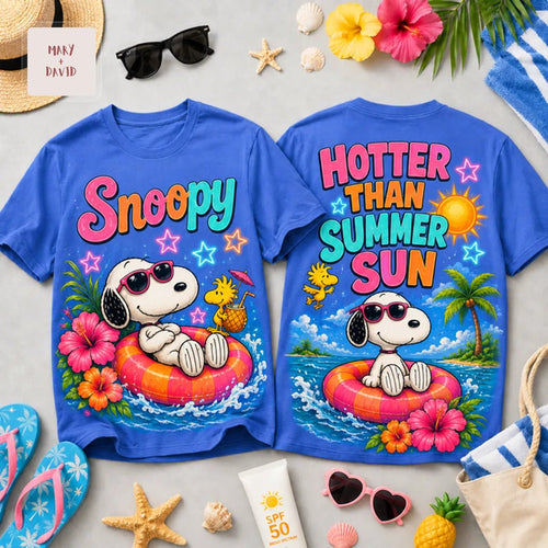 Snoopy Peanuts “Hotter Than Summer Sun” Beach Vacation 3D T-Shirt