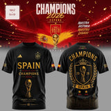 Spain Soccer La Roja 2026 Champions Premium All Over Print 3D T-Shirt