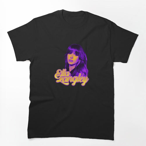 Women Long Hair Purple Singer Shirt