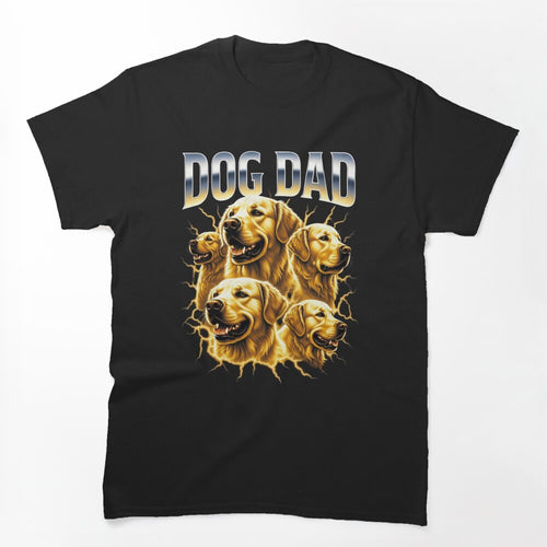 Distressed Golden Retriever Retro 90s Rap Graphic Shirt
