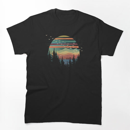 Geometric Nature Sunset Vibes Shirt