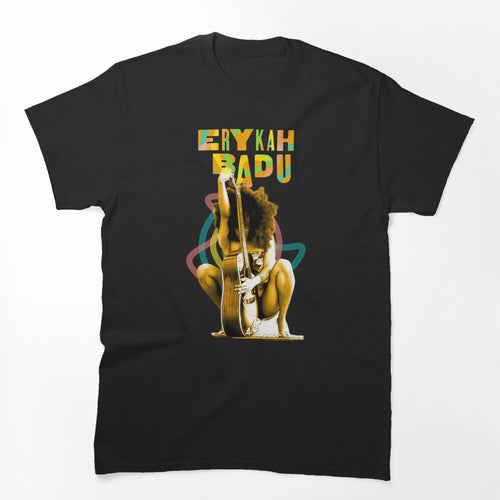Erykah Badu Neo Soul Vintage Acoustic Guitar Art Shirt