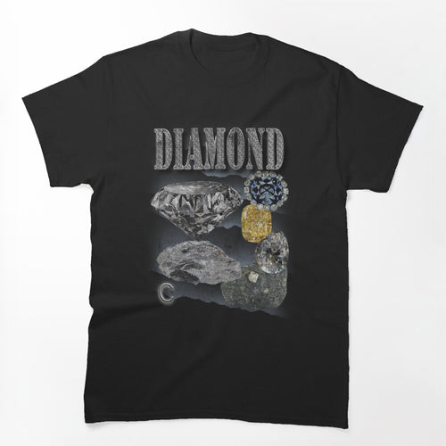 Diamond Gem Mineral Specimen Bootleg Hip Hop Rap T Shirt