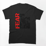 Red Typography Hardcore Punk Black Silhouette Shirt