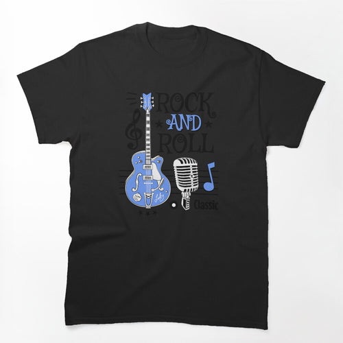 Rockabilly Music Retro Guitar Rock And Roll Microphone Vintage Sock Shirt