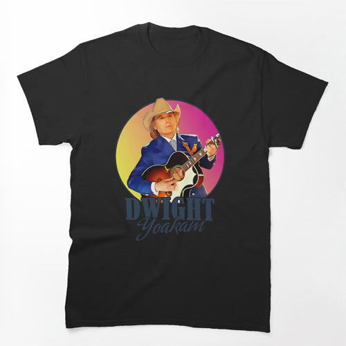Retro Dwight Yoakam Portrait Sunset Shirt