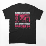 Retro 5 Seconds Of Summer Tour Photo Graphic Pop Punk Band Shirt