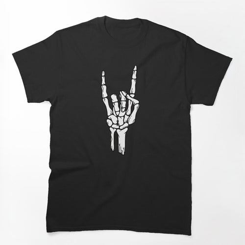 Rock And Roll Skeleton Hand Shirt