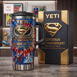 Superman 88th Anniversary Man of Steel DC Comics Collector’s Edition Stainless Steel Travel Tumbler