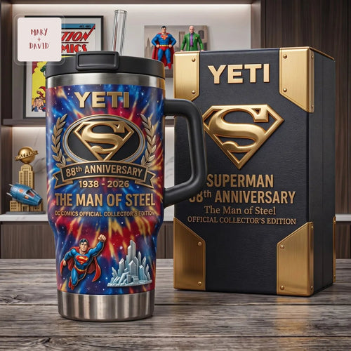 Superman 88th Anniversary Man of Steel DC Comics Collector’s Edition Stainless Steel Travel Tumbler