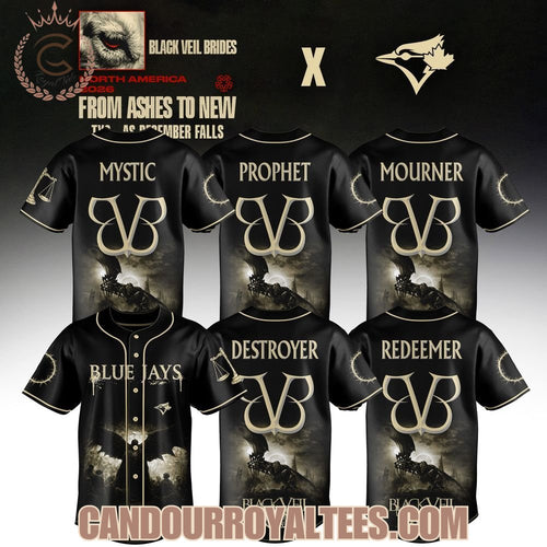 Toronto Blue Jays x Black Veil Brides From Ashes To New Tour 2026 Baseball Jersey