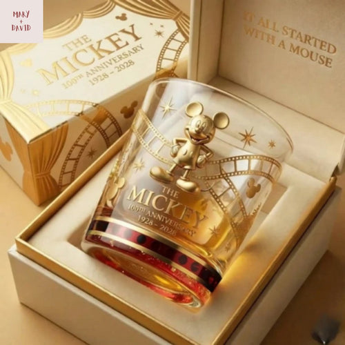 100 Years Of Mickey Mouse 1928-2028 Whiskey Glass