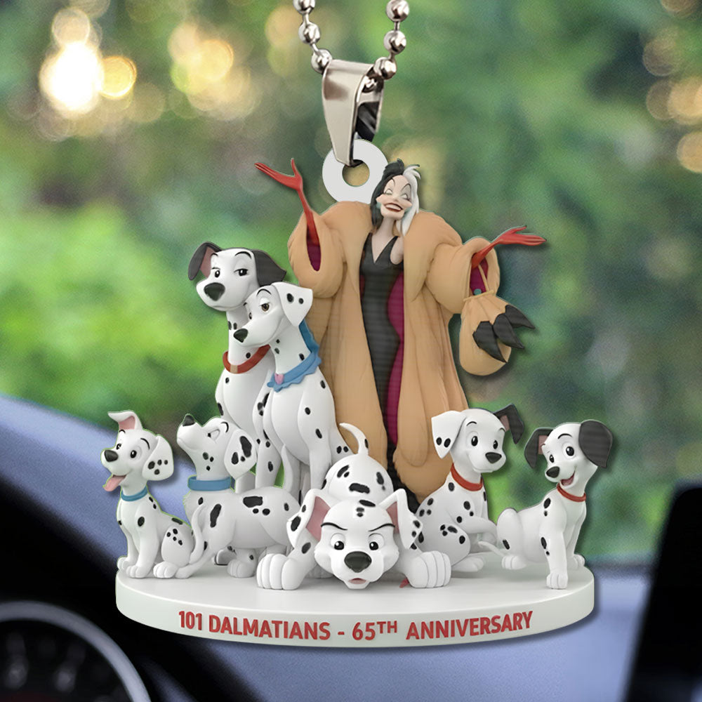 101 Dalmatians 65th Anniversary Custom shape 2-sided Acrylic Car Ornament – TMTHU3131