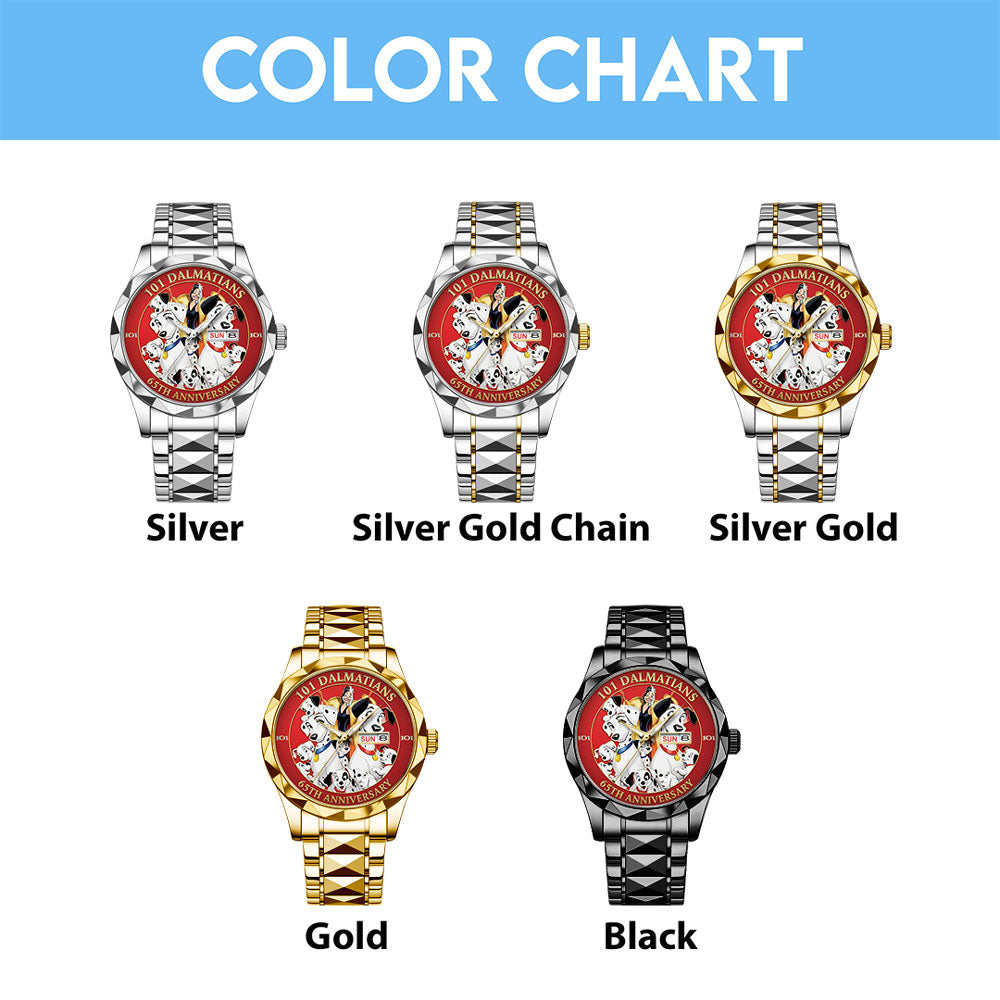 101 Dalmatians 65th Anniversary Alloy Luxury Quartz Watch – TMTHU3125