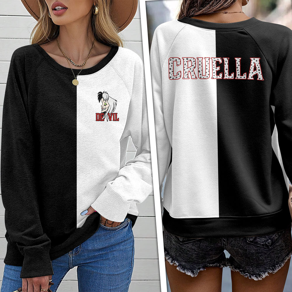 101 Dalmatians 65th Anniversary Round Neck Raglan Sleeve Sweatshirt – TANTN19982