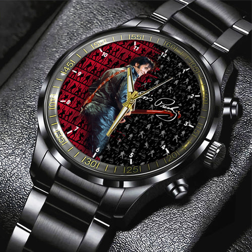 Elvis Presley Black Stainless Steel Watch – HOATT 4536