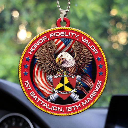 1st Battalion, 12th Marines Custom Shape 2-sided Acrylic Car Ornament – HOATT13242