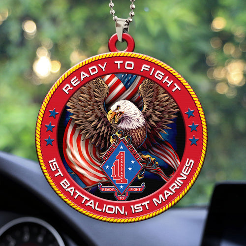 1st Battalion, 1st Marines Custom Shape 2-sided Acrylic Car Ornament – HOATT13243