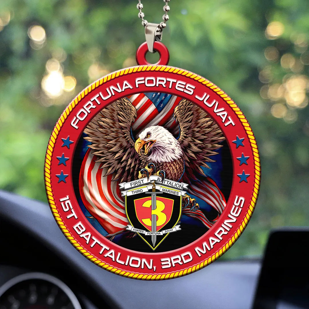 1st Battalion, 3rd Marines Custom Shape 2-sided Acrylic Car Ornament – HOATT13245
