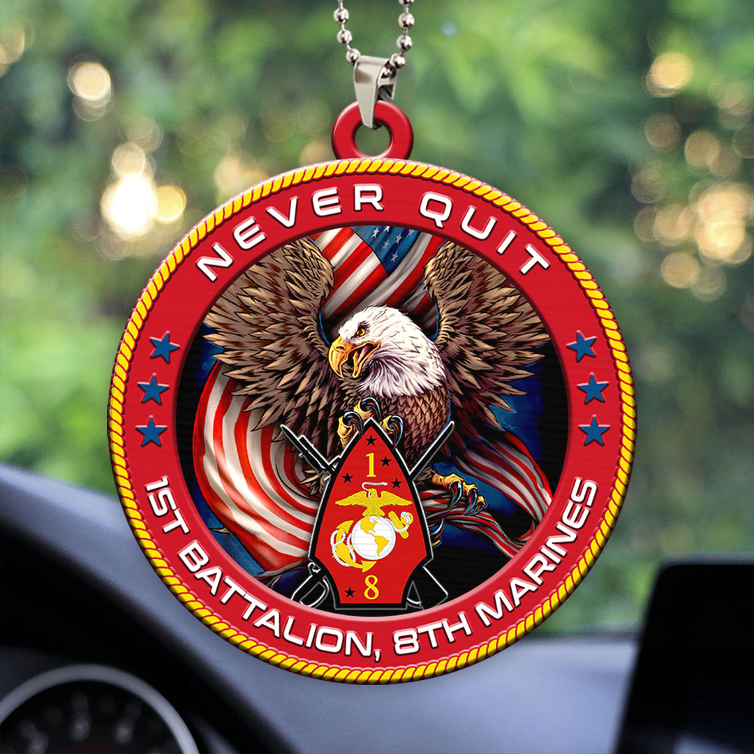 1st Battalion, 8th Marines Custom Shape 2-sided Acrylic Car Ornament – HOATT13248