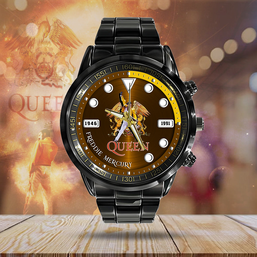 Freddie Mercury Black Stainless Steel Watch – MAITM7877