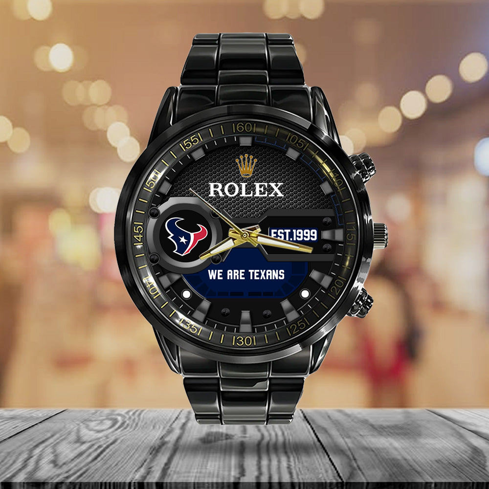 Houston Texans x Rolex Black Stainless Steel Watch – MAITM13208