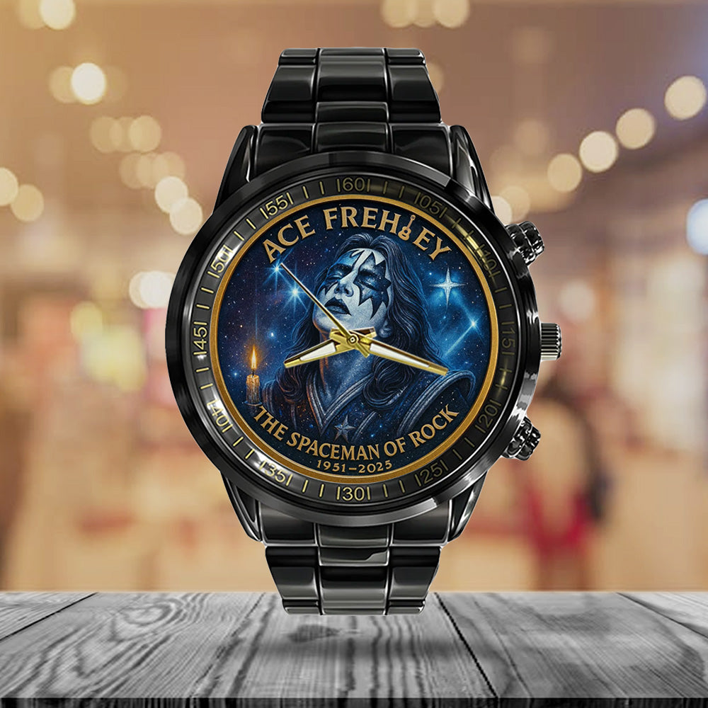 KISS x Ace Frehley Black Stainless Steel Watch – MAITM13472