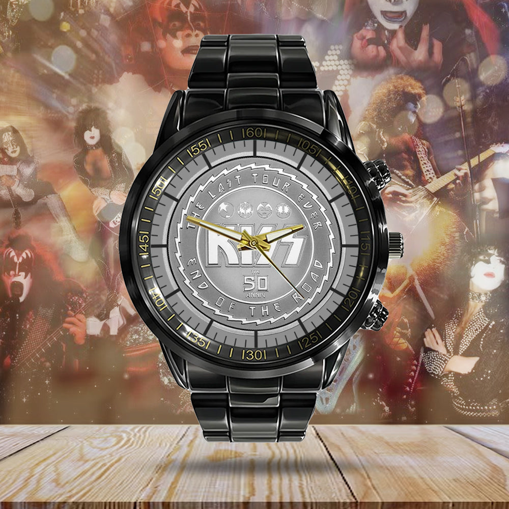 KISS Black Stainless Steel Watch – MAITM 6503