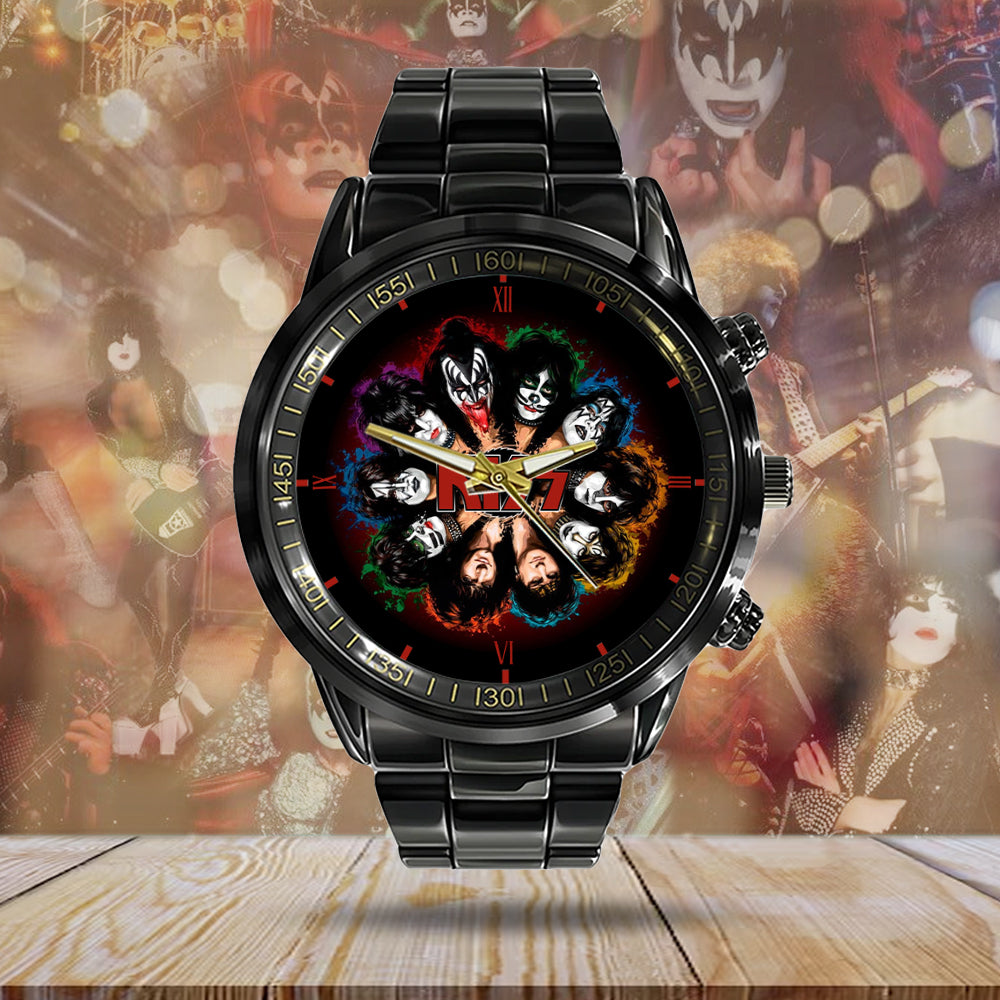 KISS Black Stainless Steel Watch – MAITM 6764