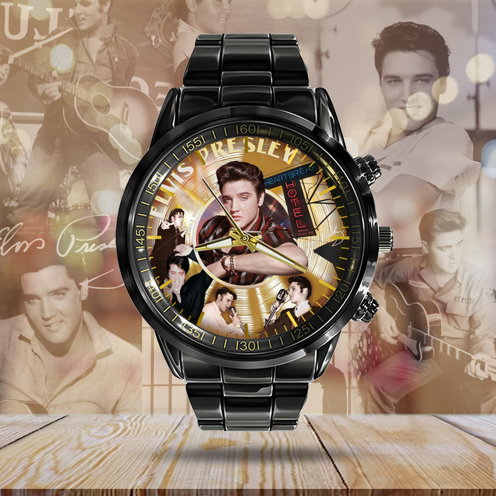 Elvis Presley Black Stainless Steel Watch – MAITM 6302