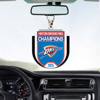 Oklahoma City Thunder 2025 NBA Champions Custom Shape 2-sided Acrylic Car Ornament – MAITM 11308