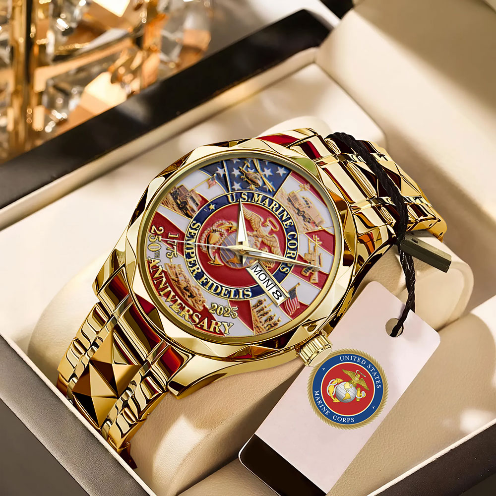 US Marine Corps 250th Anniversary Alloy Luxury Quartz Watch – MAITM12641