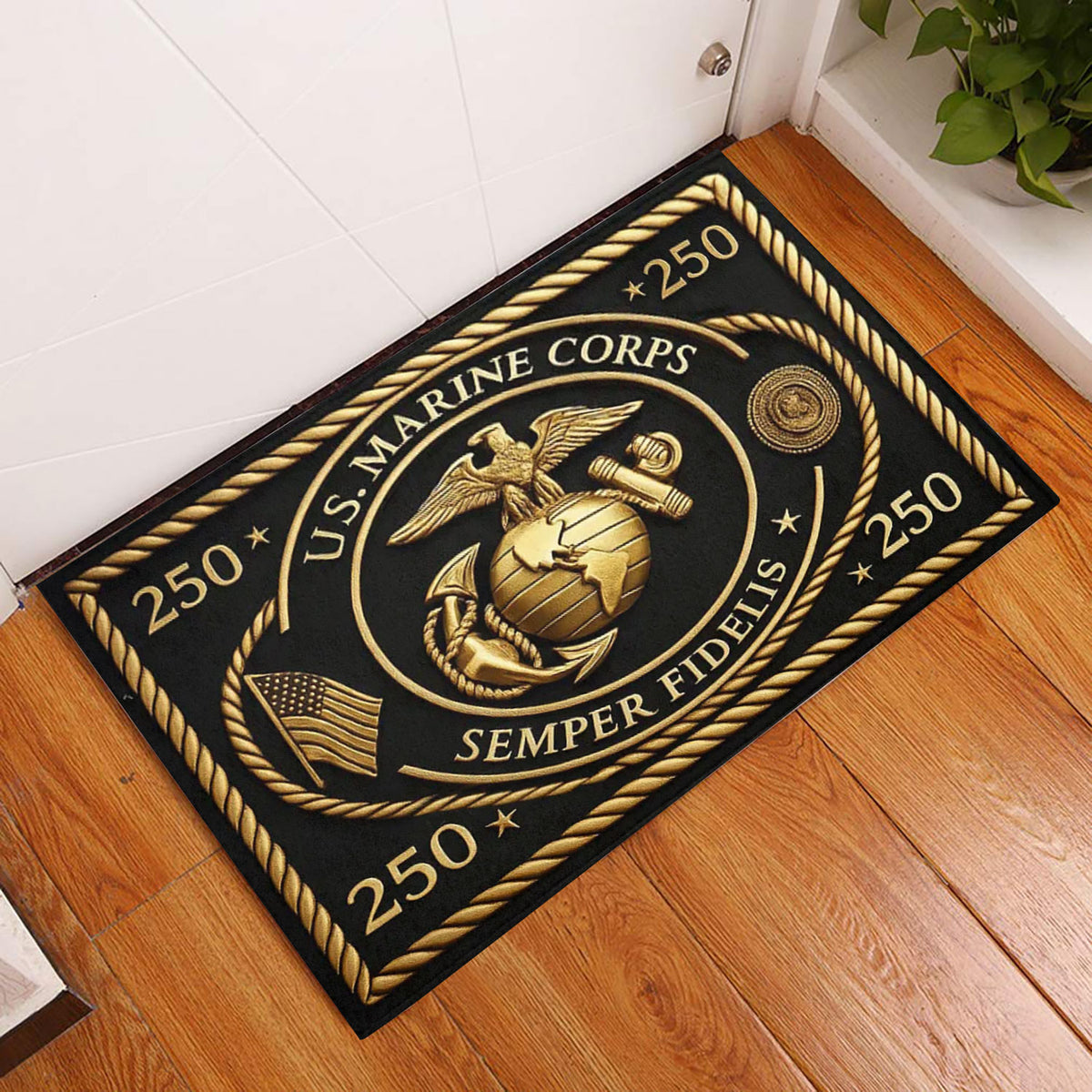 US Marine Corps 250th Anniversary Custom Doormat – MAITM12686